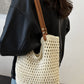 Openwork Woven Tote Bag