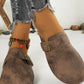 Round Toe Buckle Slip-Ons