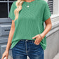 Lovelet Round Neck Short Sleeve Rib T-Shirt