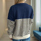 Striped Button Down Long Sleeve Cardigan