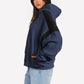 Contrast Dropped Shoulder Long Sleeve Hoodie