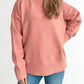Round Neck Dropped Shoulder Long Sleeve Sweater