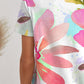 Printed V-Neck Short Sleeve T-Shirt