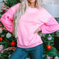 Sequin Round Neck Dropped Shoulder Sweatshirt