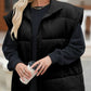 Zip Up Puffer Vest Coat with Pockets