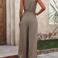 Printed Wide Leg Sleeveless Jumpsuit