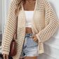 Openwork Open Front Long Sleeve Cardigan