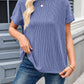 Lovelet Round Neck Short Sleeve Rib T-Shirt