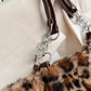 Faux Fur Leopard Shoulder Bag