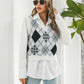V-Neck Plaid Sweater Vest
