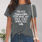 Letter Graphic Round Neck Short Sleeve T-Shirt