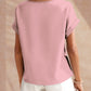 Round Neck Short Sleeve Blouse