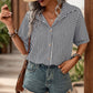 Striped Collared Neck Half Sleeve Shirt