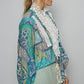 POL Lace Detail Printed Button Down Shirt