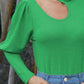 FAM-FAM Cutout Mock Neck Long Sleeve T-Shirt