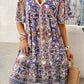 BeyondCute Printed V-Neck Half Sleeve Mini Dress