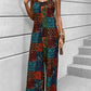 Printed Scoop Neck Spaghetti Strap Jumpsuit