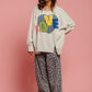 BiBi LOVE Heart Patch Slit French Terry Sweatshirt - Brand BiBi