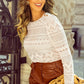 Lace Round Neck Long Sleeve Blouse