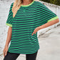 Lovelet Striped Round Neck Half Sleeve T-Shirt