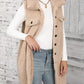 Button Up Teddy Vest Coat