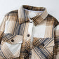 Plaid Button Up Long Sleeve Shacket