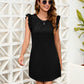 Ruffled Round Neck Mini Dress