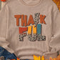Letter Graphic Round Neck Long Sleeve Sweatshirt