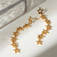 Stainless Steel Cutout Star Earrings
