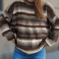 Gradient Round Neck Dropped Shoulder Sweater