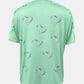 Full Size Lace Detail Heart Round Neck Short Sleeve Top