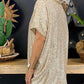 Full Size Sequin V-Neck Short Sleeve Top