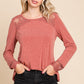 Super Lady Full Size Lace Detail Round Neck T-Shirt