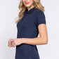 ACTIVE BASIC Full Size Classic Short Sleeve Polo Top
