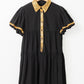 Sequin Half Button Short Sleeve Dress