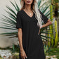V-Neck Short Sleeve Mini Dress