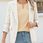 Cutout Round Neck Lace Long Sleeve Blouse