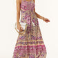FULL SIZE Printed Scoop Neck Midi Cami Dress