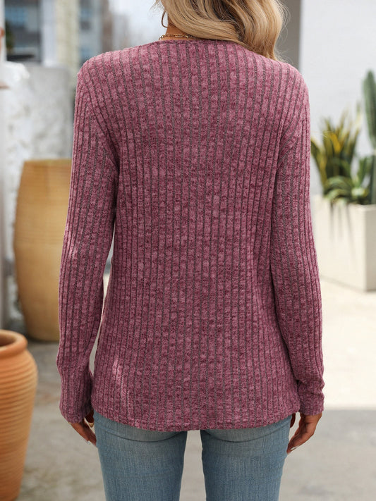 Mandy Square Neck Long Sleeve T-Shirt