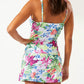 Printed Spaghetti Strap Top and Skirt Swim Set