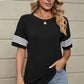 Striped Round Neck Short Sleeve T-Shirt