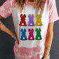 Rabbit Blush Pink Round Neck Short Sleeve T-Shirt