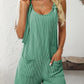 Mandy Texture Adjustable Strap Overalls with Pockets