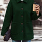 Pocketed Collared Neck Button Up Jacket