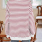 Lovelet Striped Round Neck Long Sleeve Sweatshirt