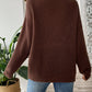 Contrast Dropped Shoulder Long Sleeve Sweater