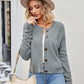 Button Down Exposed Seam Cardigan
