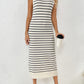 Round Neck Sleeve Midi Knit Dress