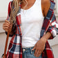 Plaid Button Up Hooded Shacket