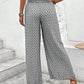 Tied Printed Wide Leg Pants